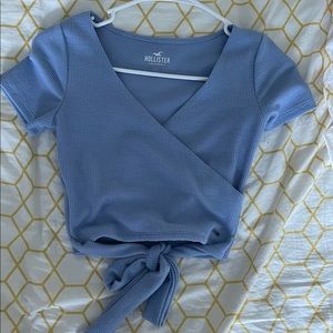 Hollister xs blue wrap top